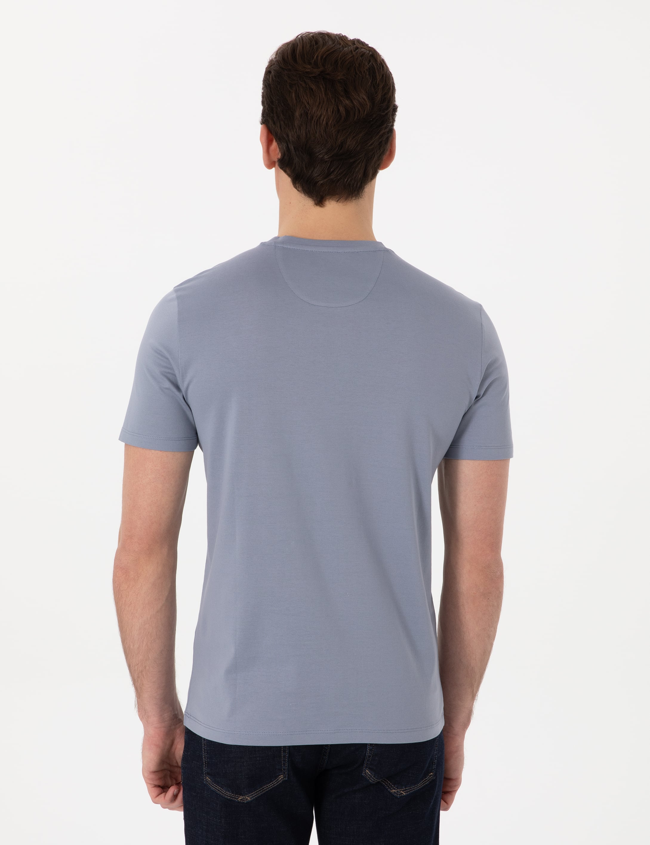Mavi Slim Fit Merserize Basic Tişört - Image 5
