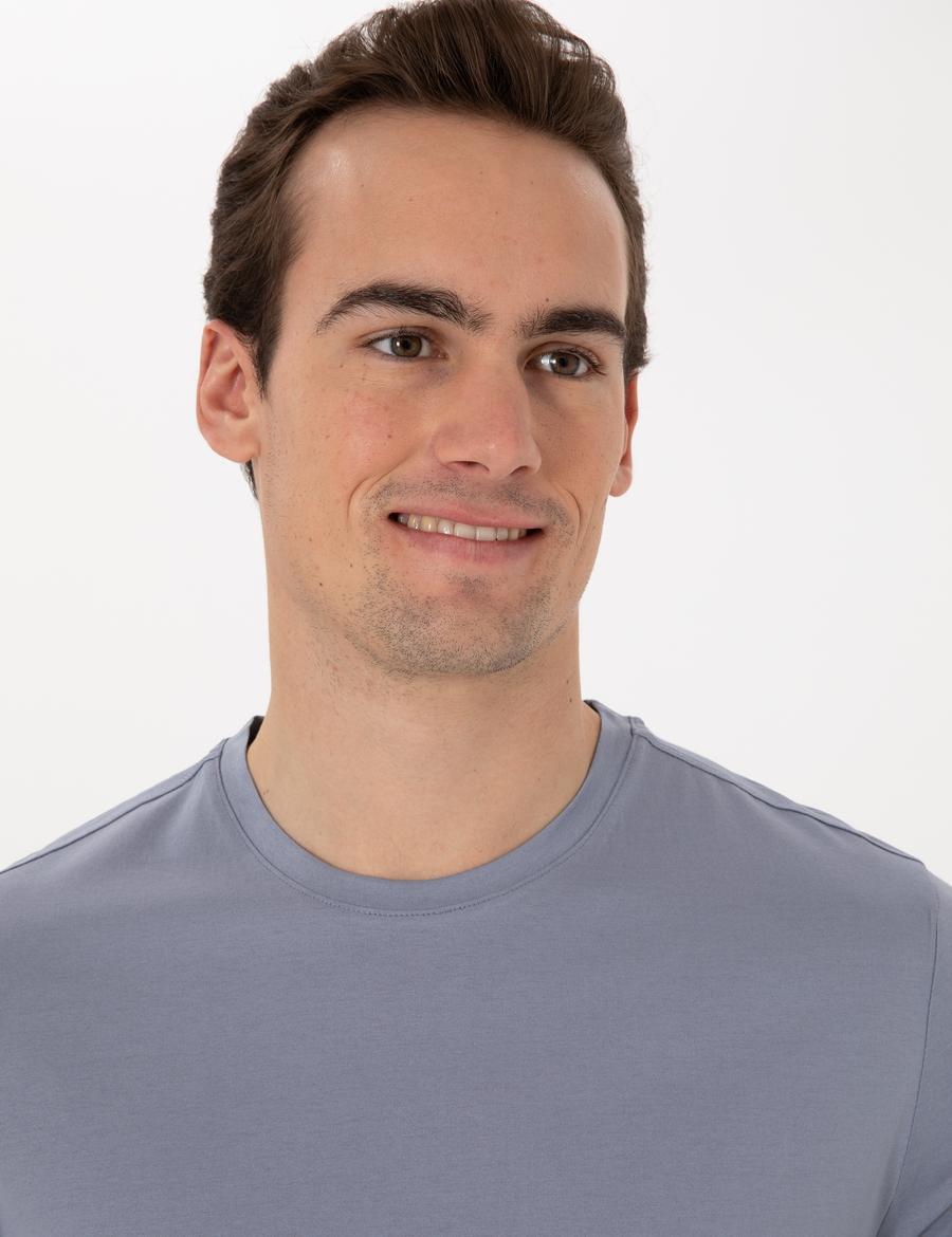 Mavi Slim Fit Merserize Basic Tişört