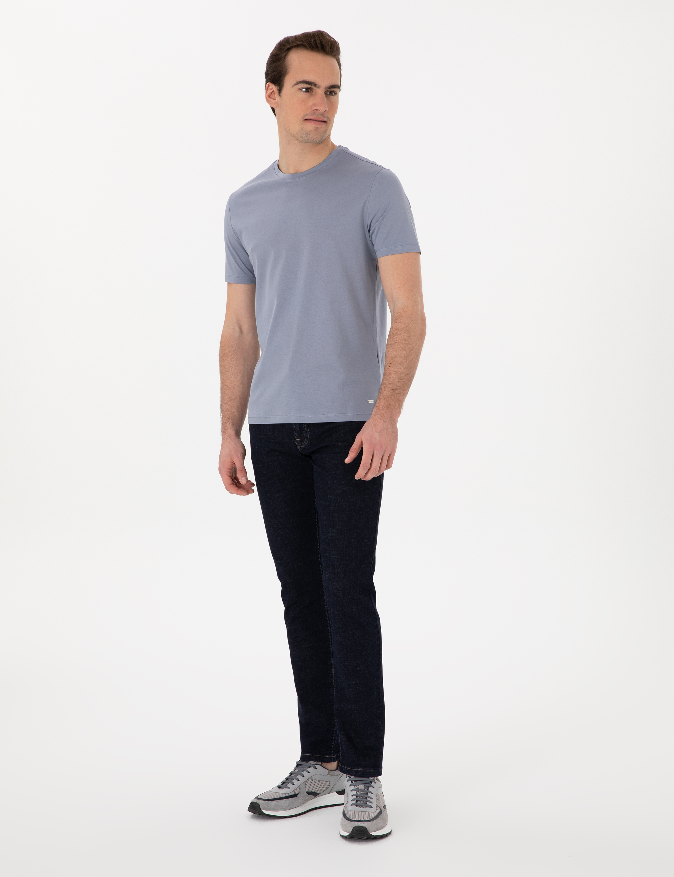 Mavi Slim Fit Merserize Basic Tişört - Image 4