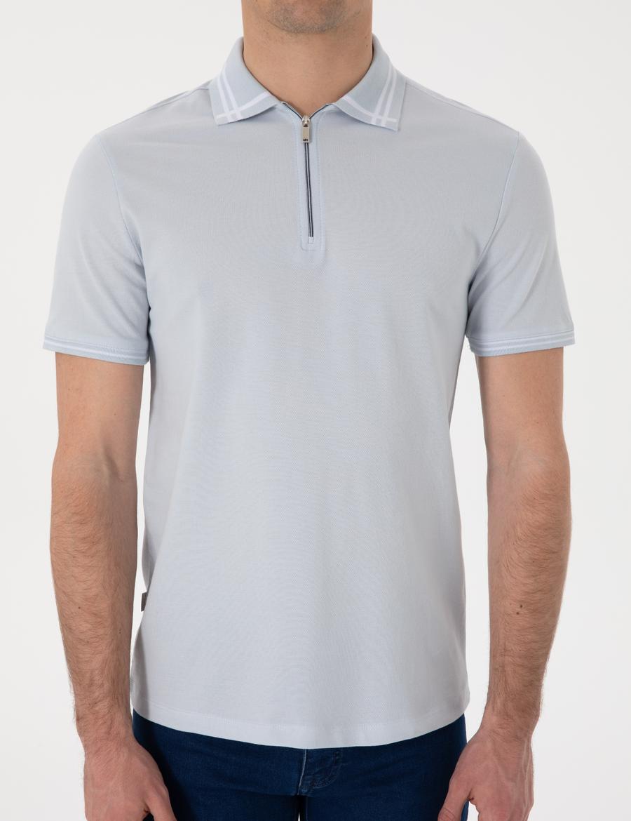 Açık Mavi Slim Fit Tişört