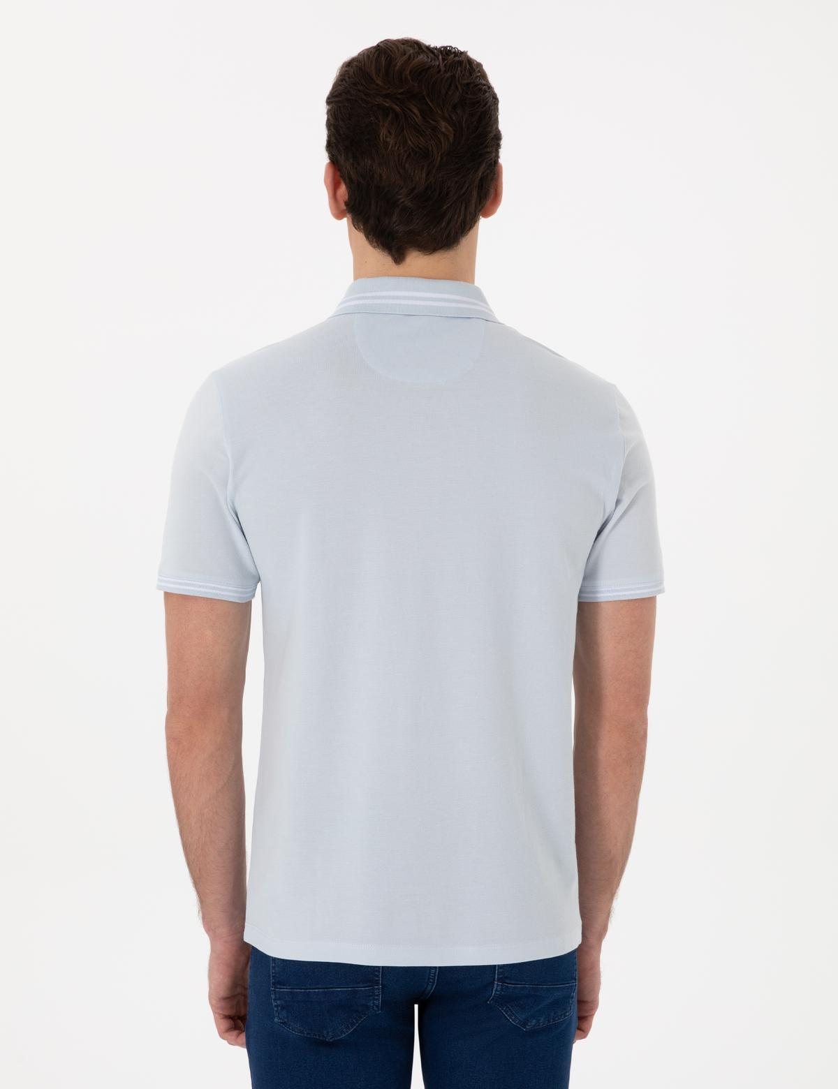 Açık Mavi Slim Fit Tişört - 50302607195