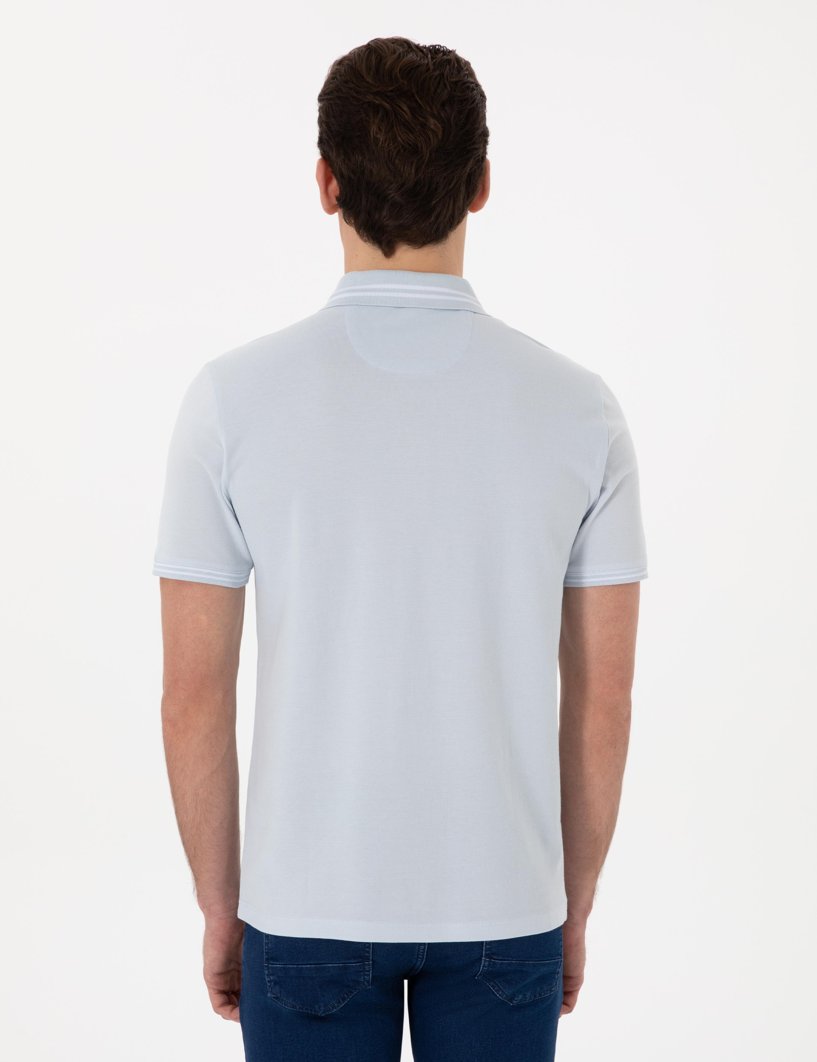 Açık Mavi Slim Fit Tişört