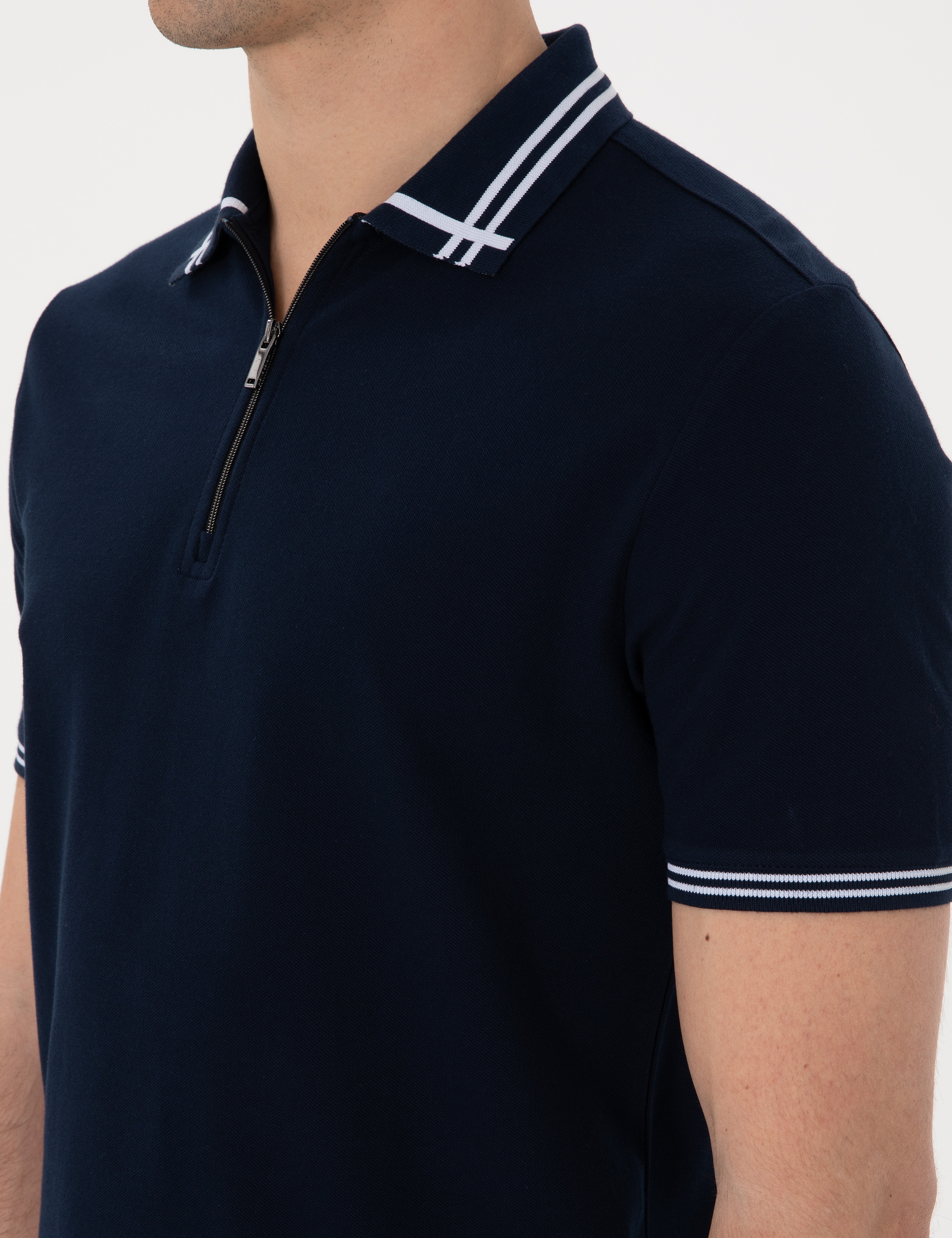 Lacivert Slim Fit Tişört - Image 7