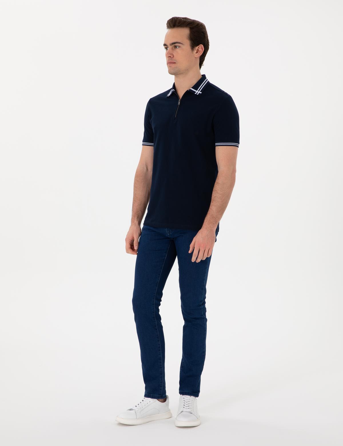 Lacivert Slim Fit Tişört - 50302607053