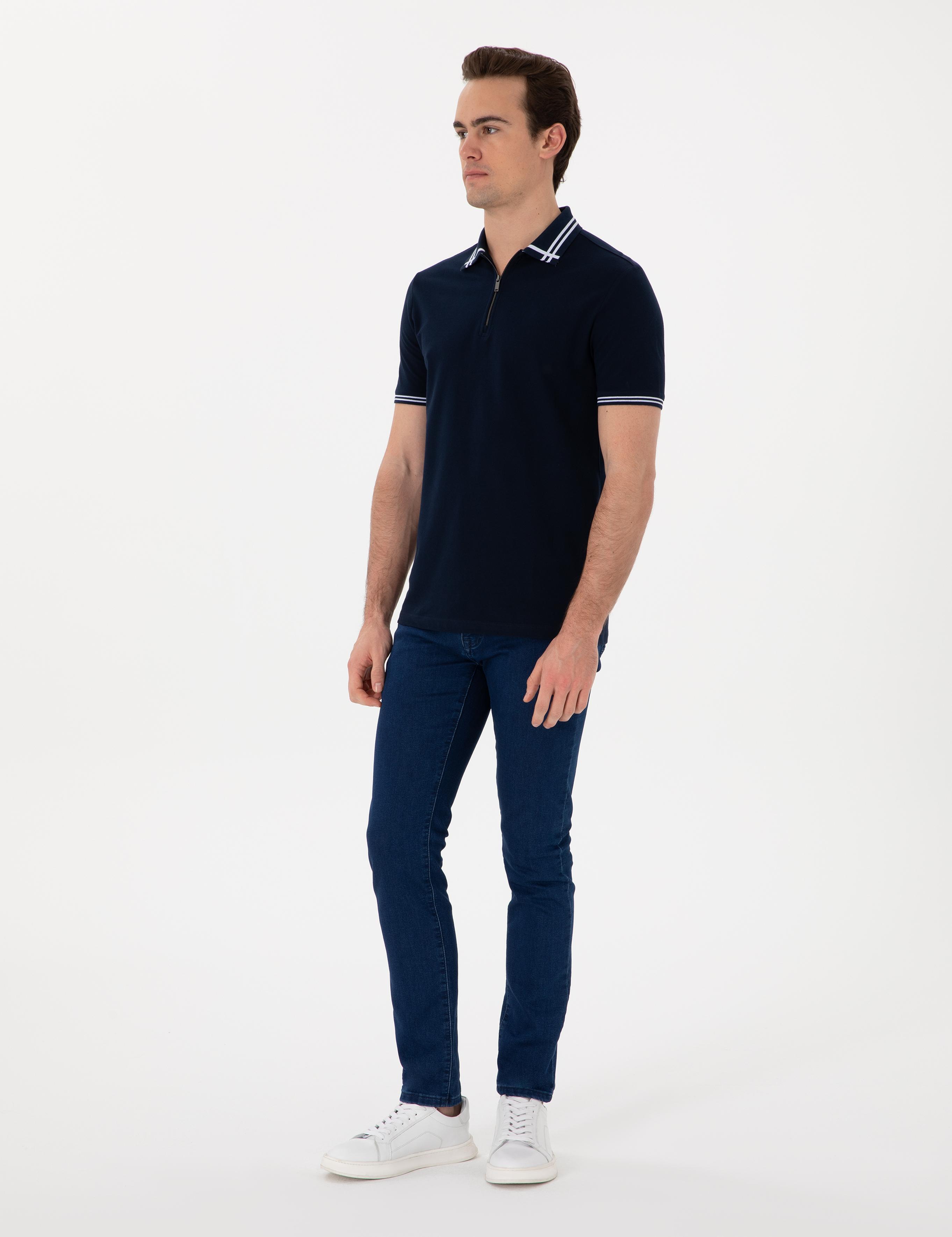 Lacivert Slim Fit Tişört