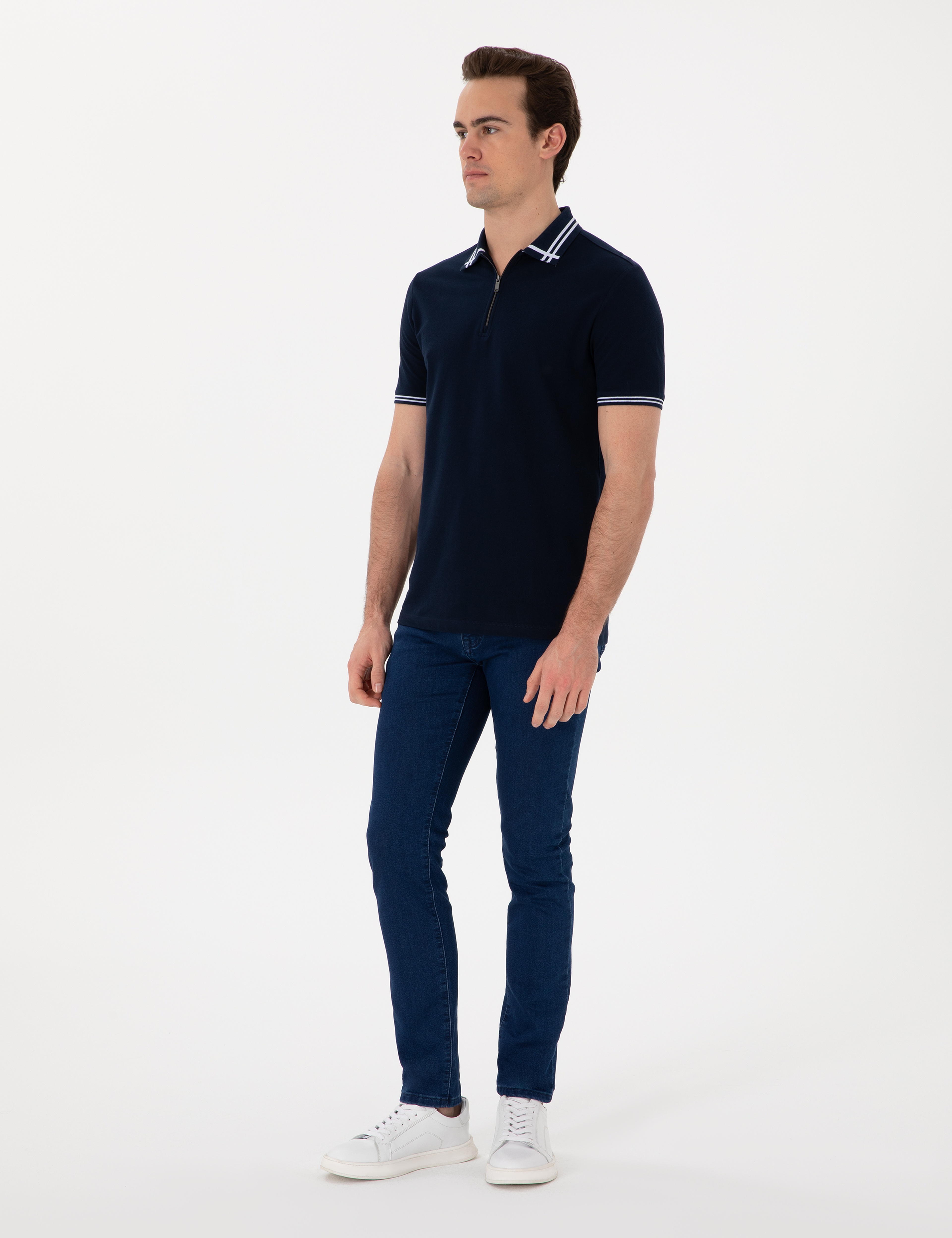 Lacivert Slim Fit Tişört - Image 4