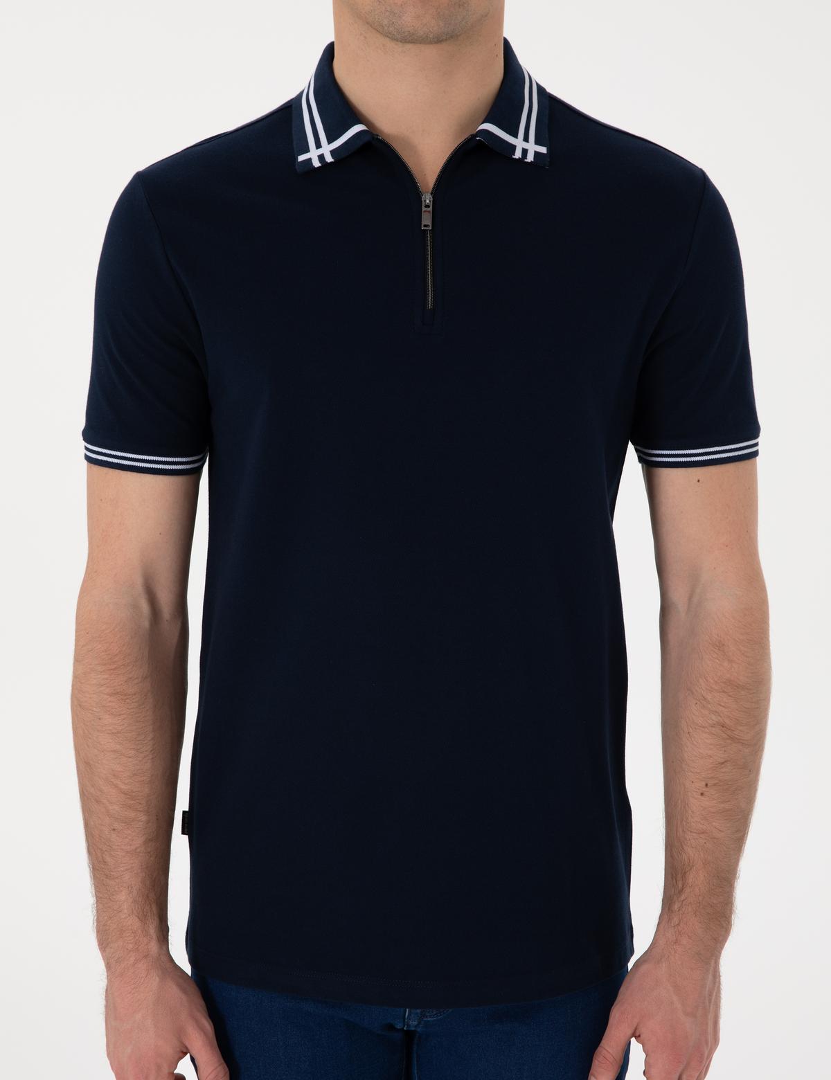 Lacivert Slim Fit Tişört - 50302607053