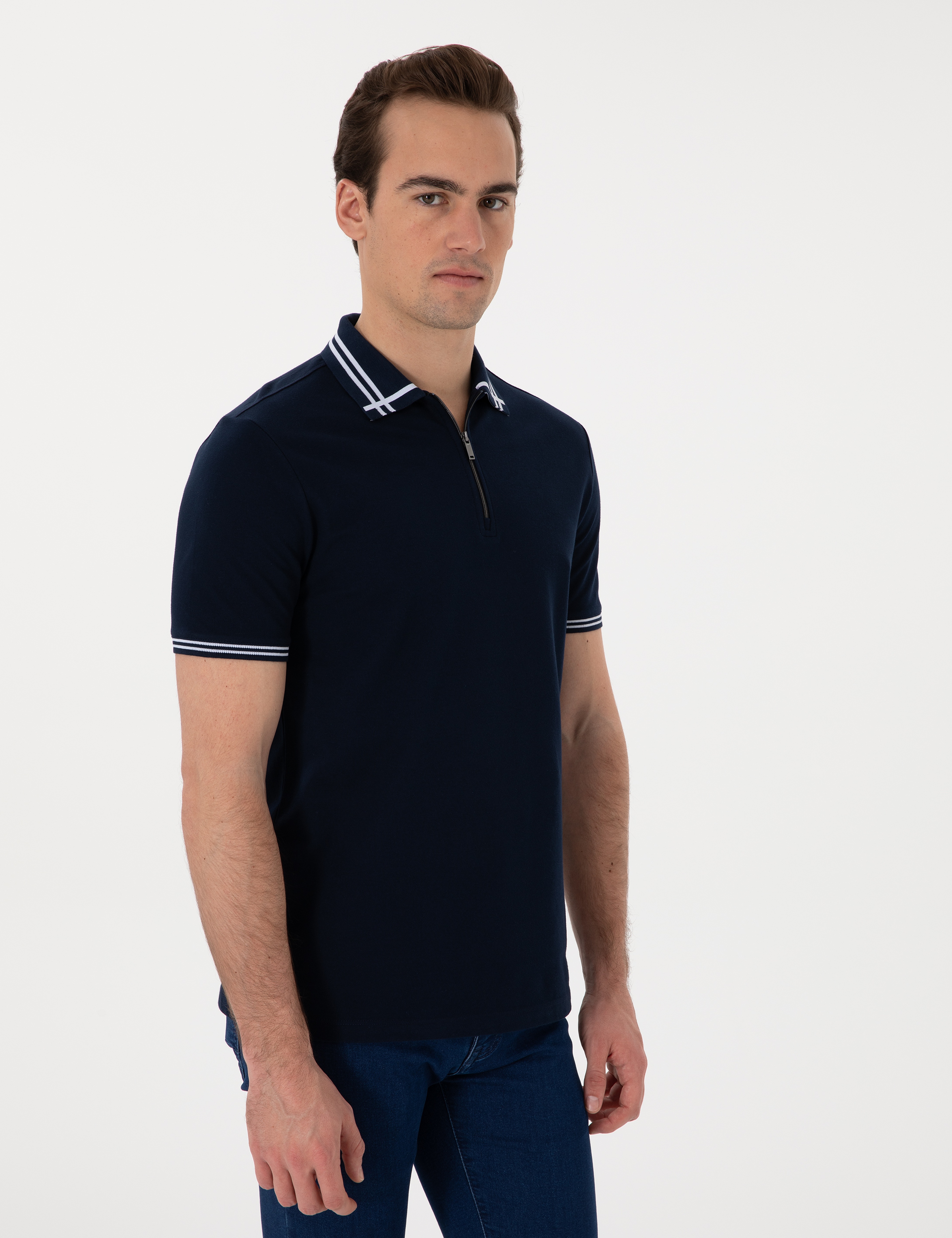 Lacivert Slim Fit Tişört - Image 3