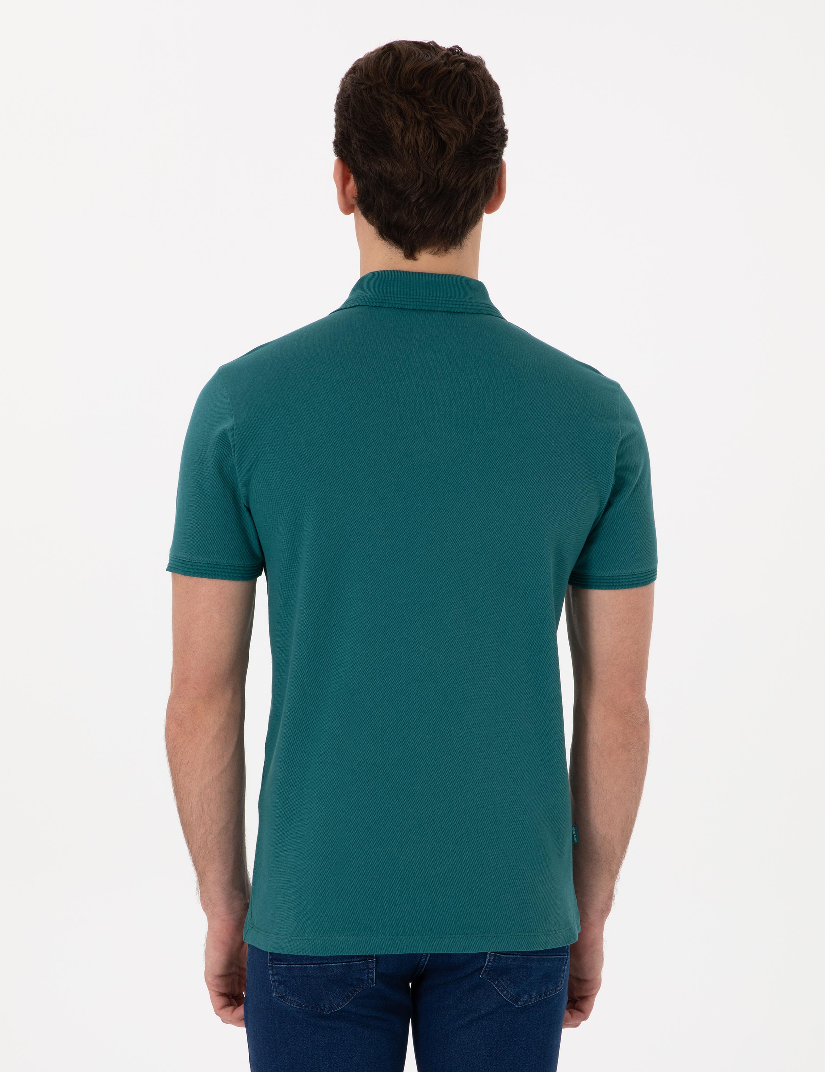 Zümrüt Slim Fit Kıvrılmaz Polo Yaka Basic Tişört