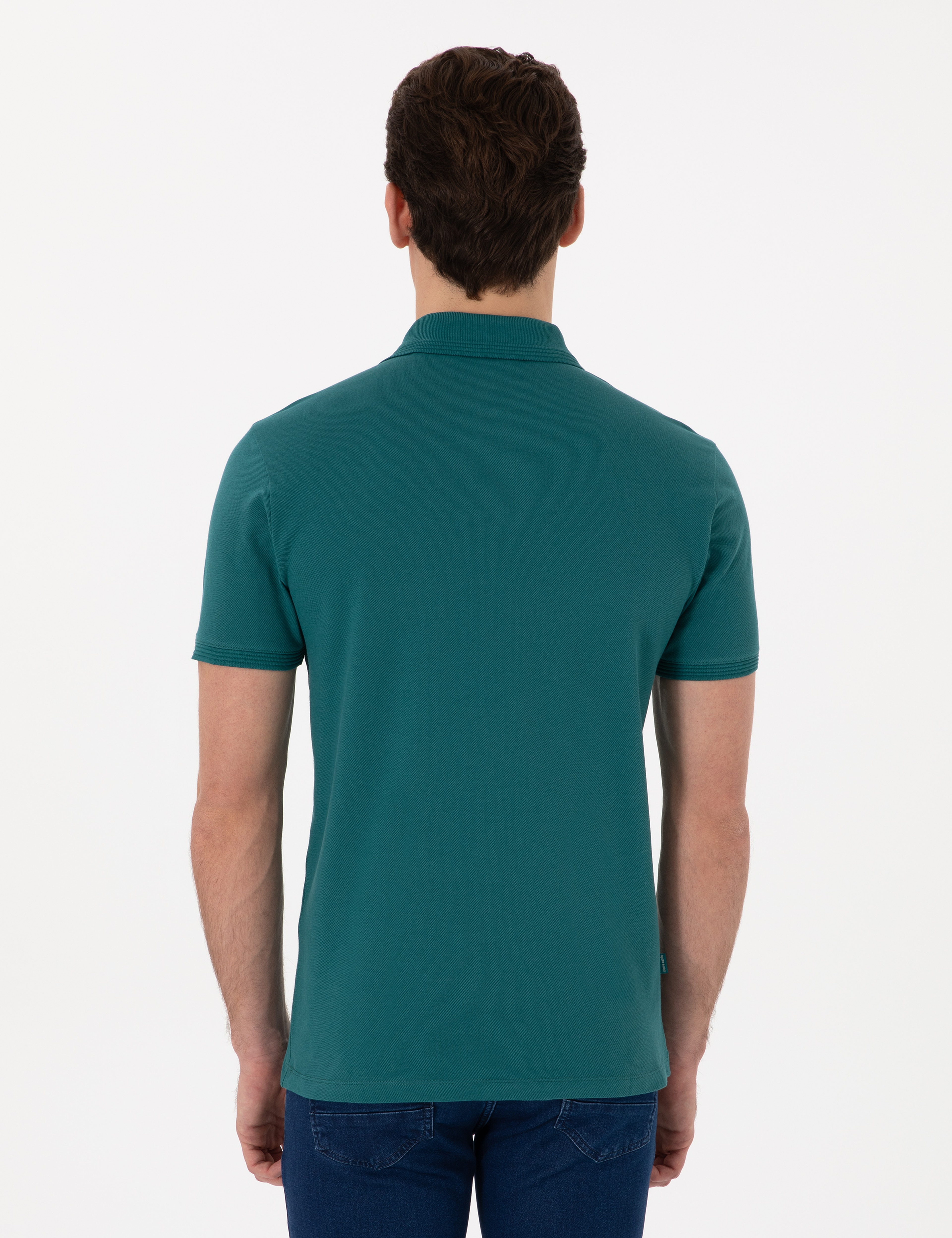 Zümrüt Slim Fit Kıvrılmaz Polo Yaka Basic Tişört