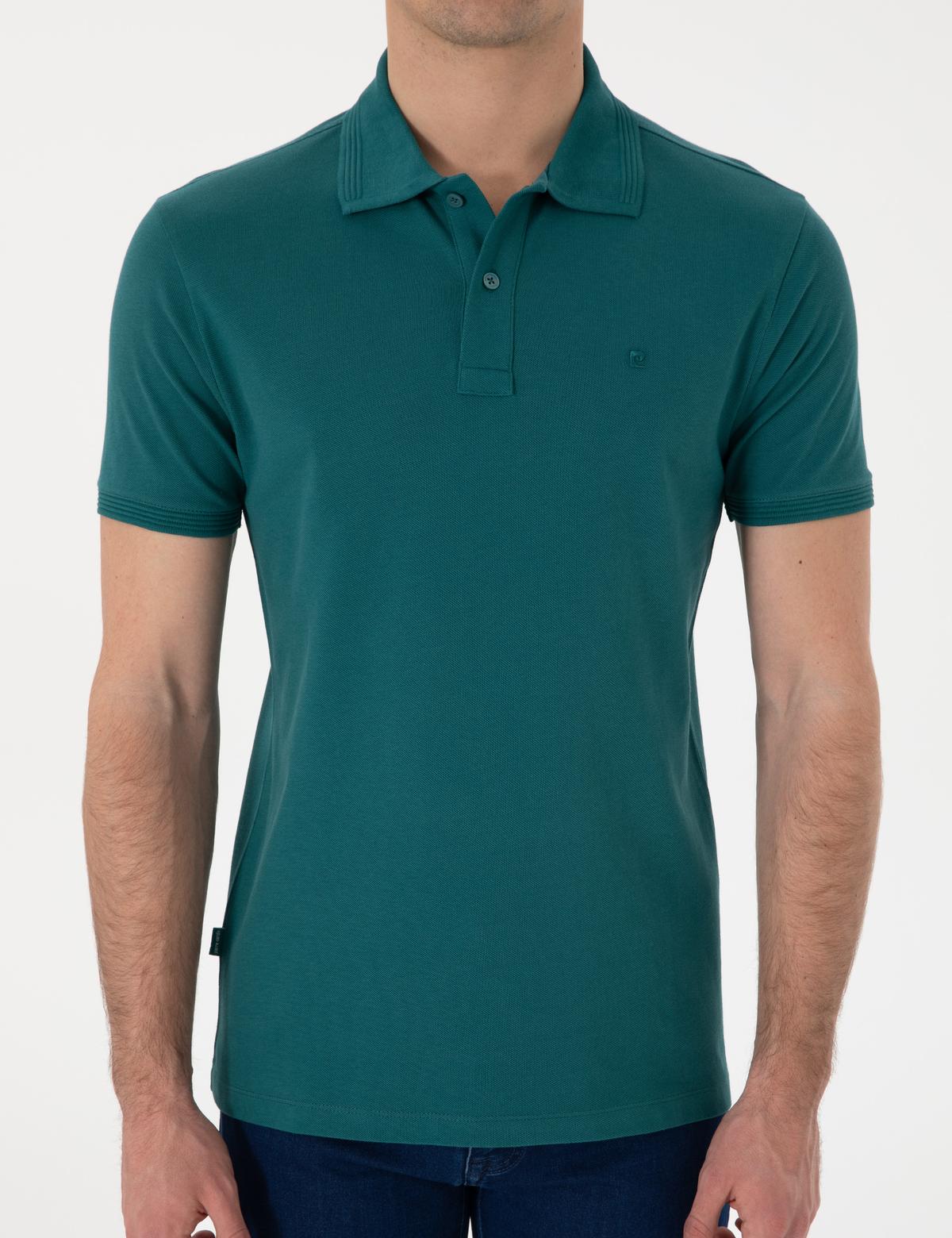 Zümrüt Slim Fit Kıvrılmaz Polo Yaka Basic Tişört - 50302561071