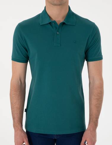 Zümrüt Slim Fit Kıvrılmaz Polo Yaka Basic Tişört
