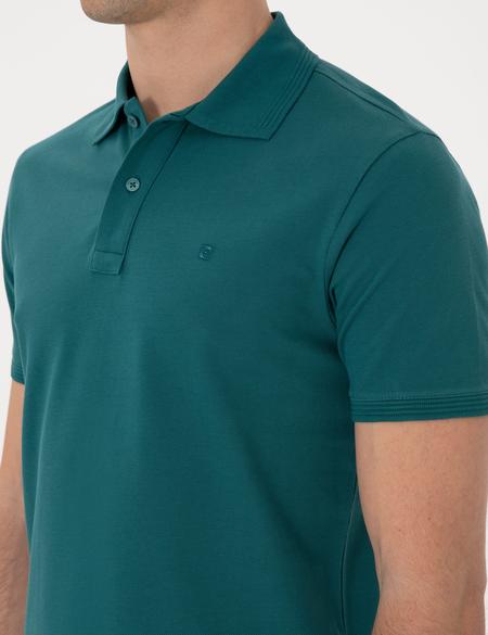 Zümrüt Slim Fit Kıvrılmaz Polo Yaka Basic Tişört - 50302561071