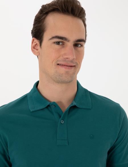 Zümrüt Slim Fit Kıvrılmaz Polo Yaka Basic Tişört - 50302561071
