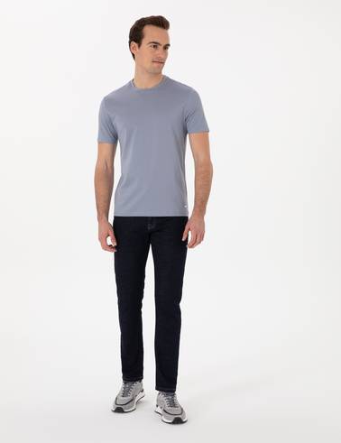 Lacivert Slim Fit Jean Pantolon