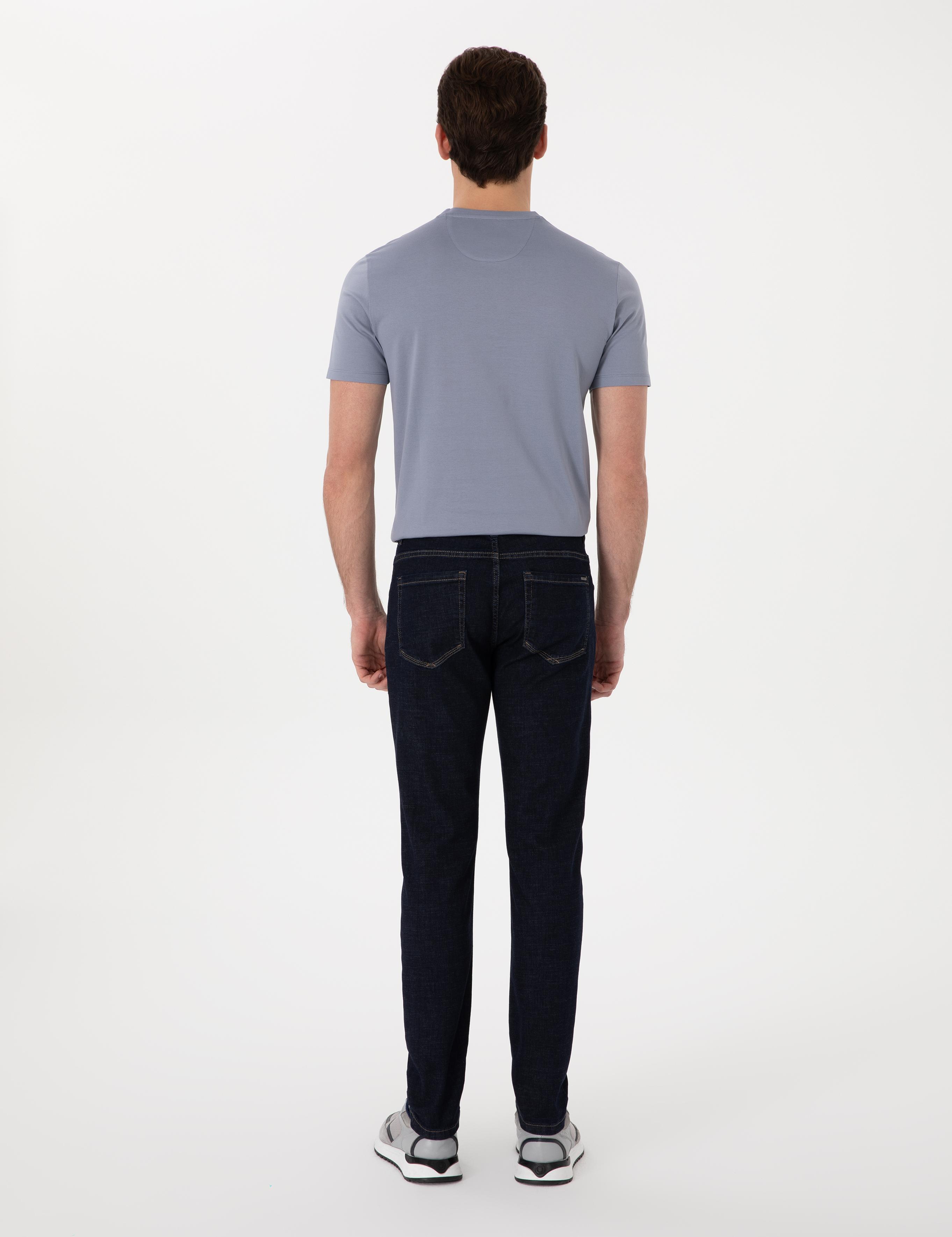 Lacivert Slim Fit Jean Pantolon