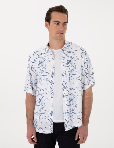 Mavi Loose Rahat Kalıp Kısa kollu Gömlek - 50301537027