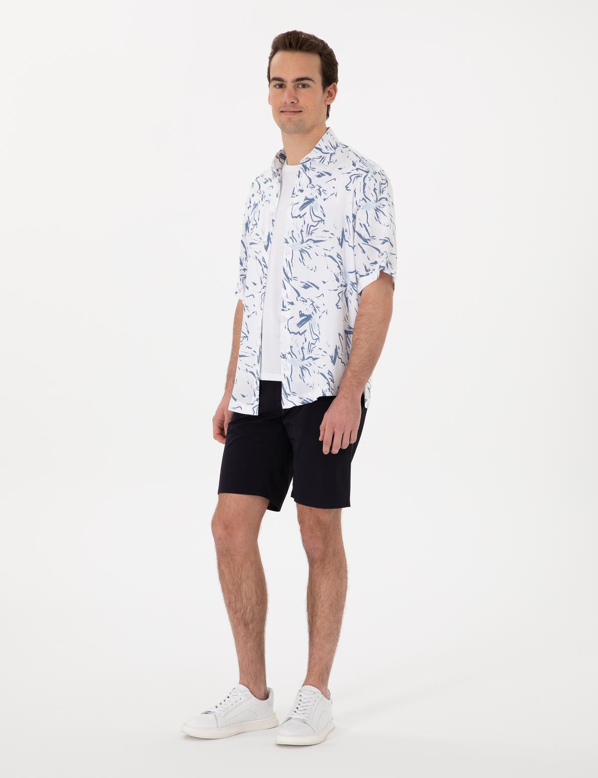 Mavi Loose Rahat Kalıp Kısa kollu Gömlek - 50301537027