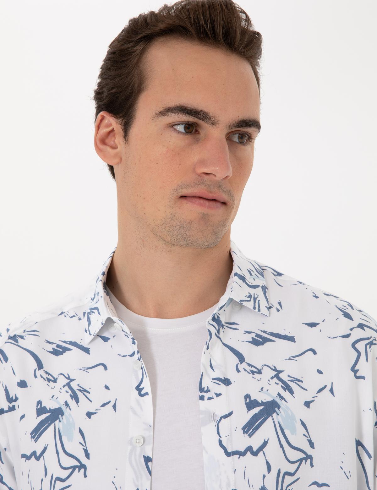 Mavi Loose Rahat Kalıp Kısa kollu Gömlek - 50301537027