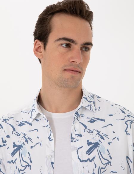 Mavi Loose Rahat Kalıp Kısa kollu Gömlek - 50301537027