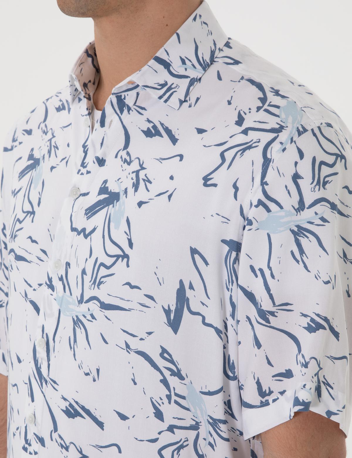 Mavi Loose Rahat Kalıp Kısa kollu Gömlek - 50301537027