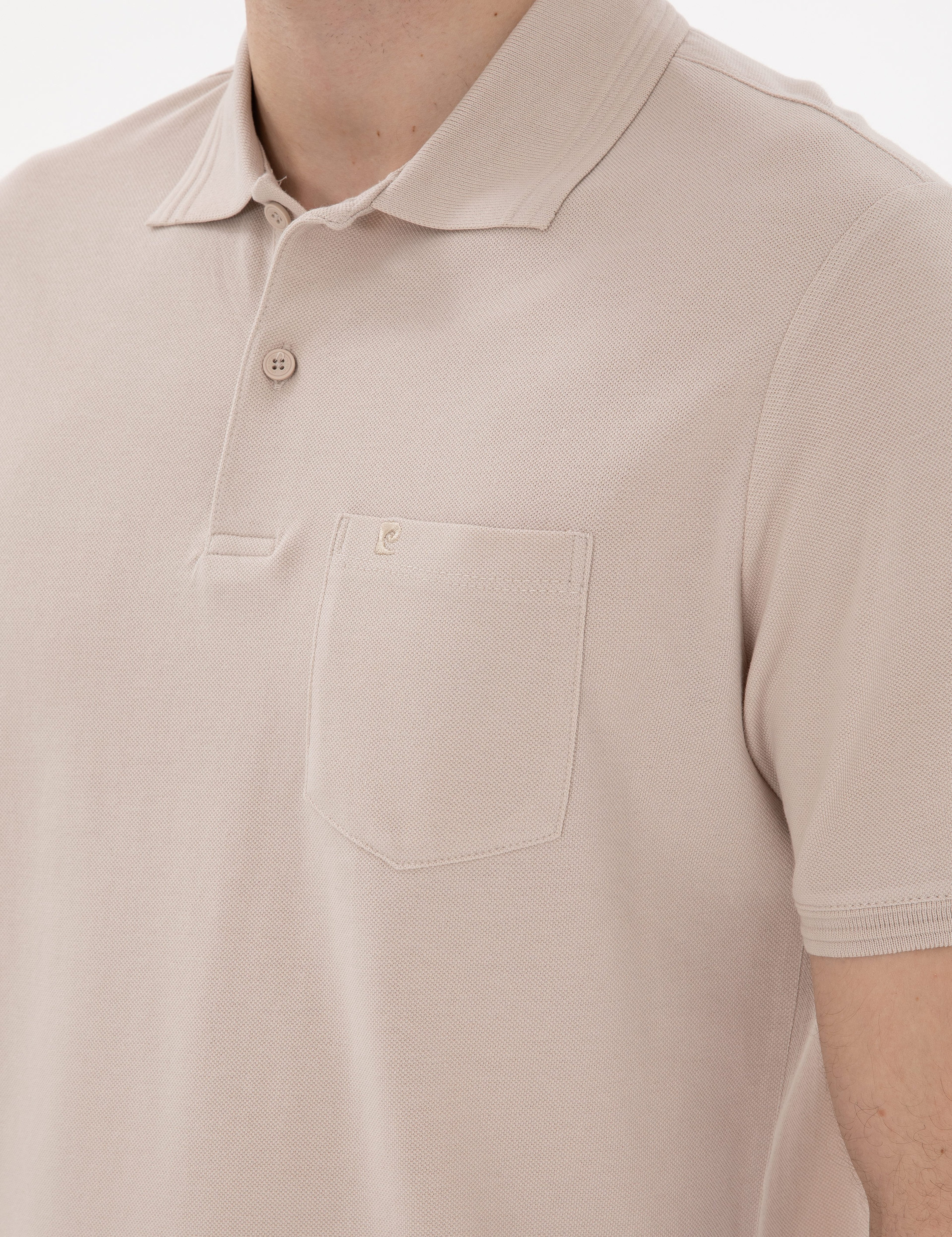 Taş Regular Fit %100 Pamuk Cepli Düğmeli Polo Yaka Basic Tişört - Image 7
