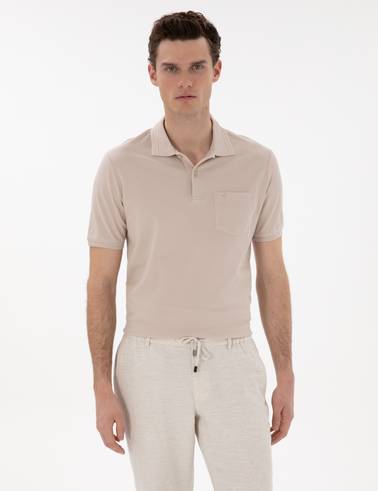 Taş Regular Fit %100 Pamuk Cepli Polo Yaka Basic Tişört