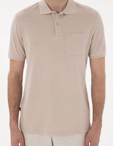 Taş Regular Fit %100 Pamuk Cepli Polo Yaka Basic Tişört