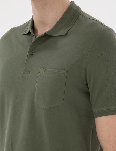 Haki Regular Fit %100 Pamuk Polo Yaka Basic Tişört - 50306552025