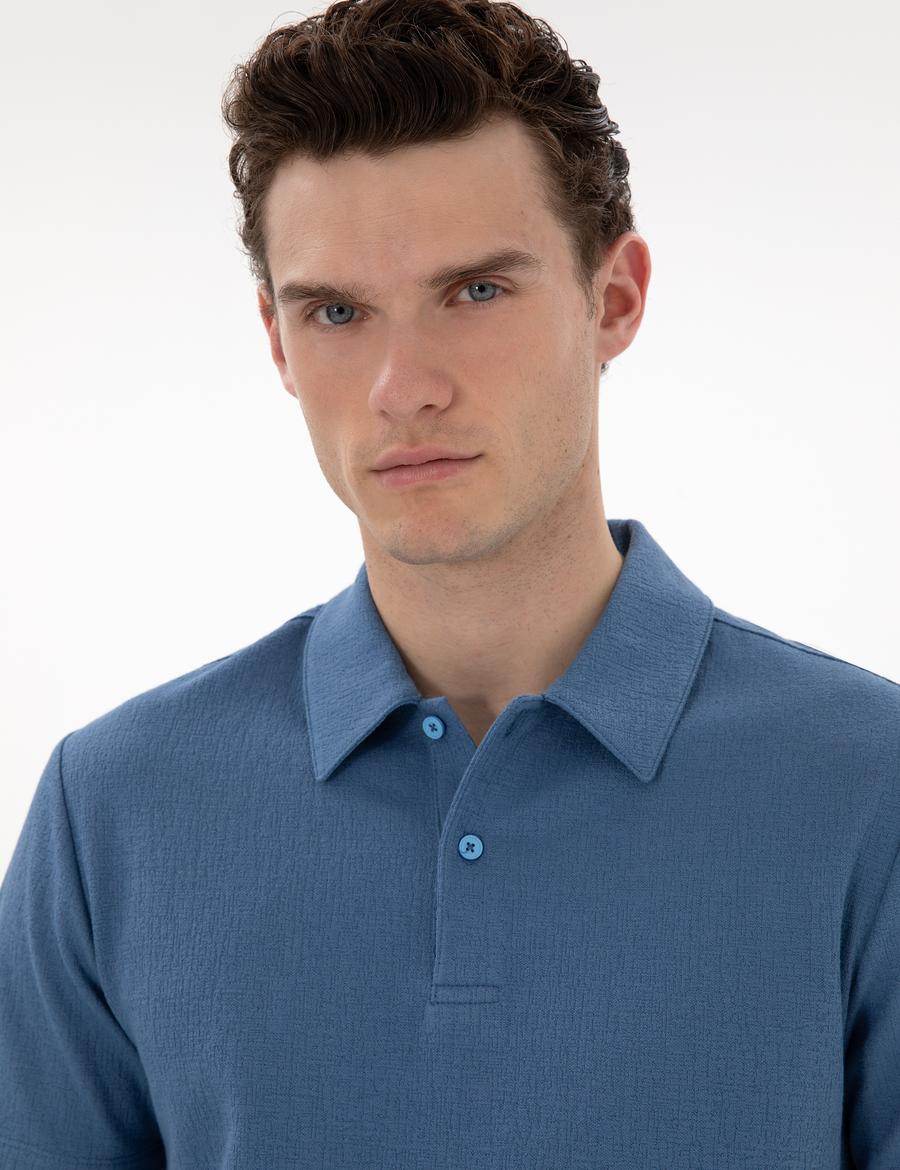 Mavi Slim Fit Polo Yaka Tişört