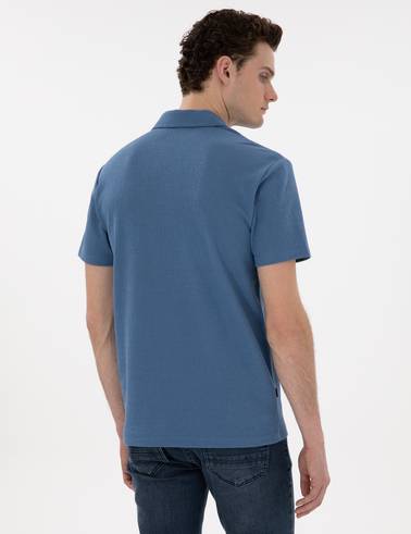 Mavi Slim Fit Polo Yaka Tişört