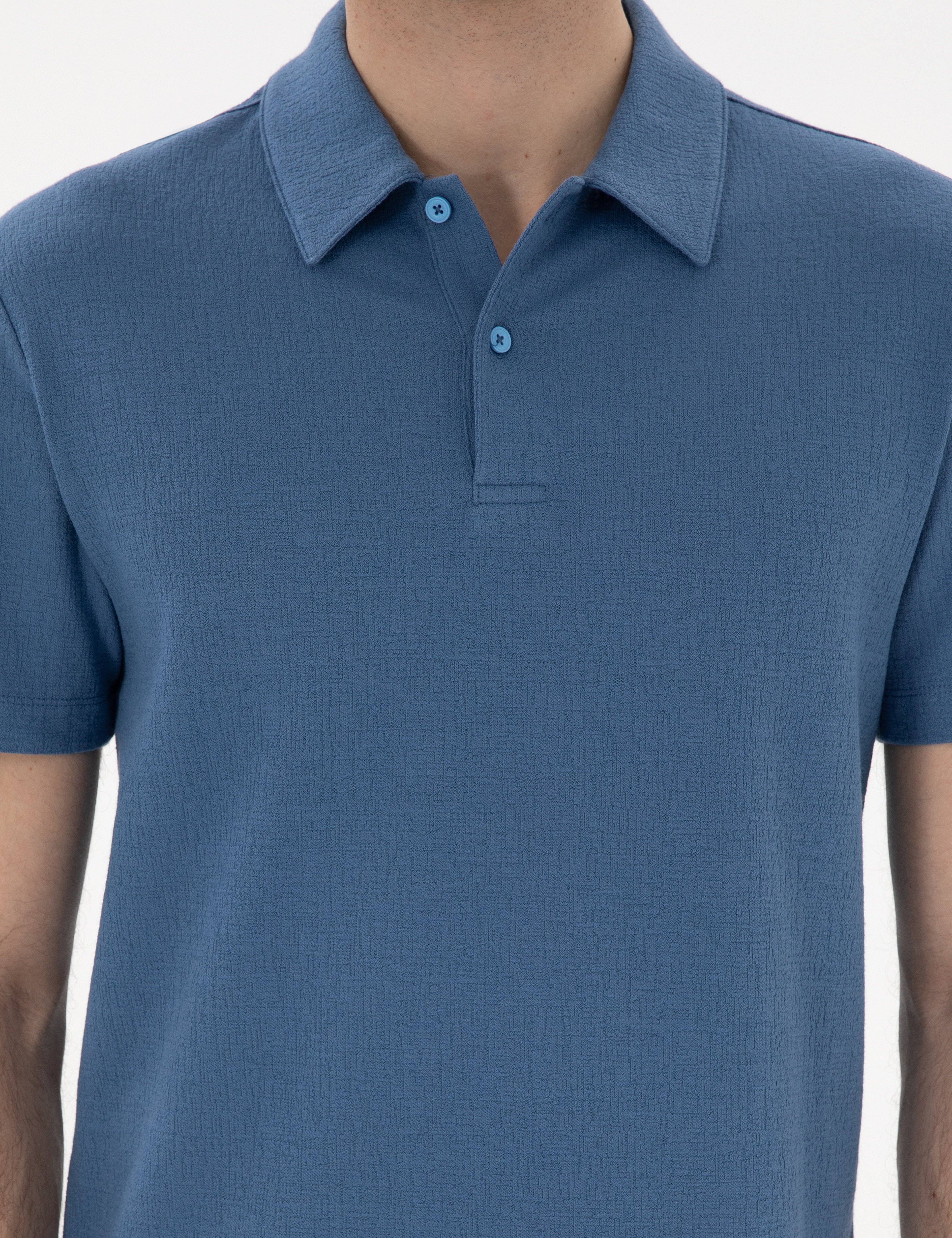 Mavi Slim Fit Polo Yaka Tişört