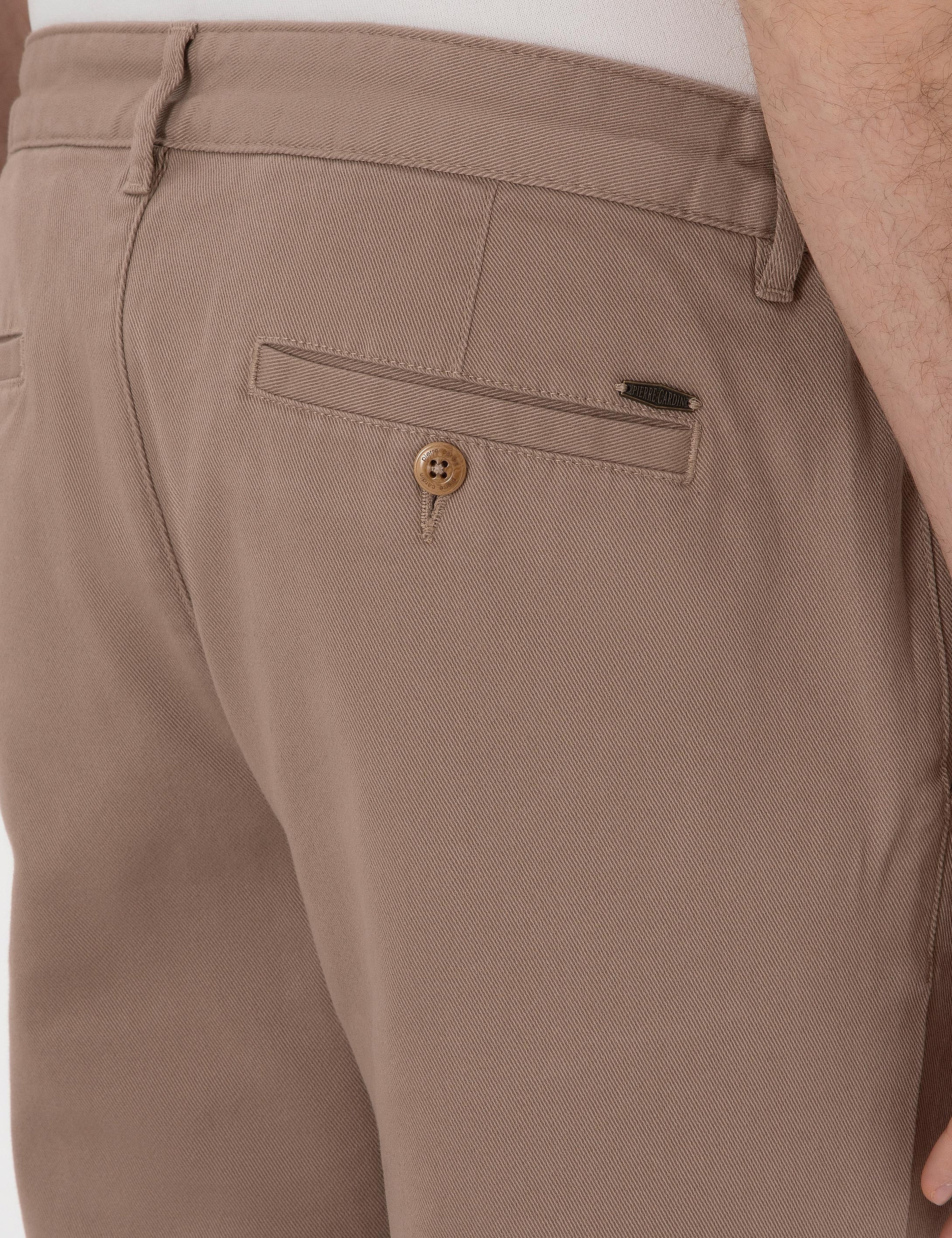 Vizon Slim Fit Beli Lastikli Kanvas Pantolon - Image 6