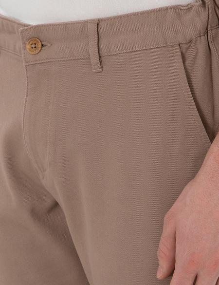 Vizon Slim Fit Beli Lastikli Kanvas Pantolon - 50308080035