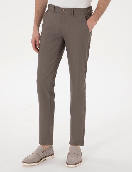 Vizon Slim Fit Beli Lastikli Kanvas Pantolon - 50308092035