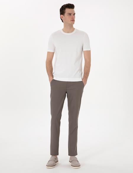 Vizon Slim Fit Beli Lastikli Kanvas Pantolon - 50308092035