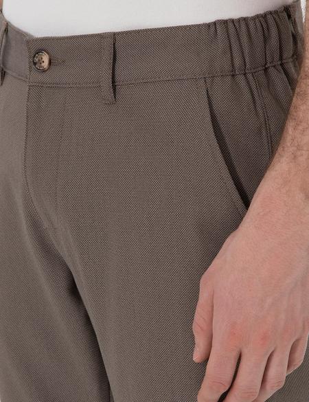 Vizon Slim Fit Beli Lastikli Kanvas Pantolon - 50308092035