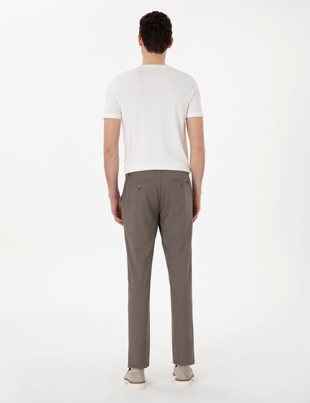 Vizon Slim Fit Beli Lastikli Kanvas Pantolon - 50308092035