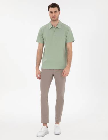 Çağla Yeşili Slim Fit Polo Yaka Tişört