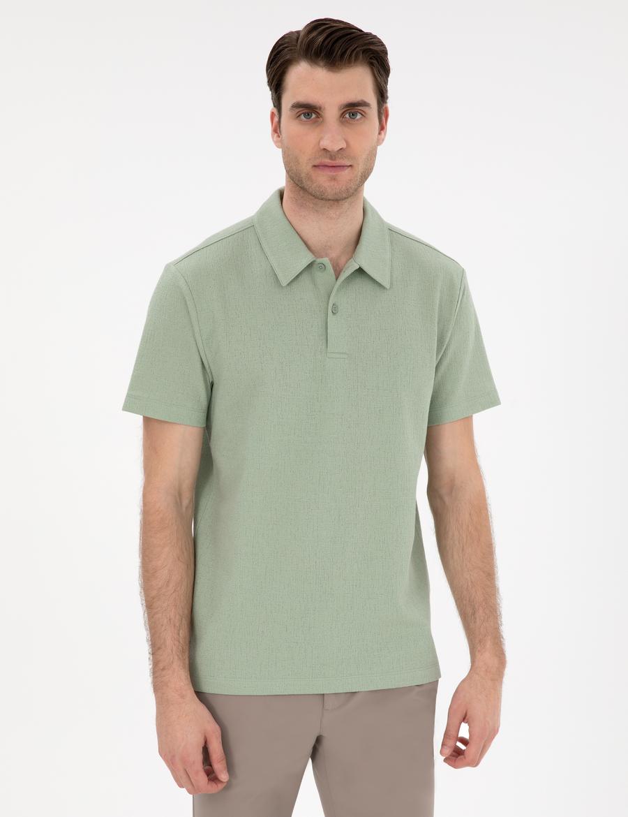 Çağla Yeşili Slim Fit Polo Yaka Tişört