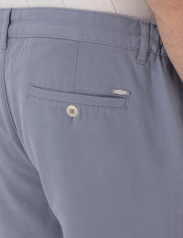 Açık Mavi Slim Fit Beli Lastikli Kanvas Pantolon