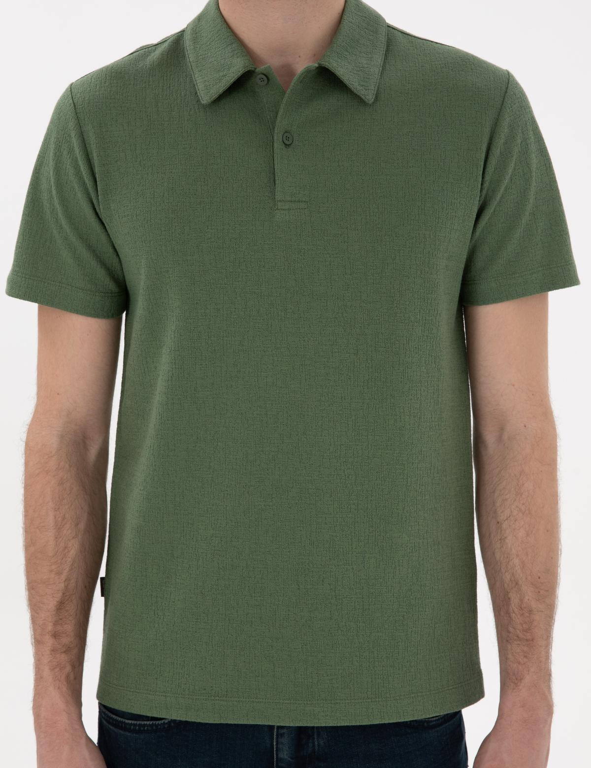 Haki Slim Fit Polo Yaka Tişört - 50307581010