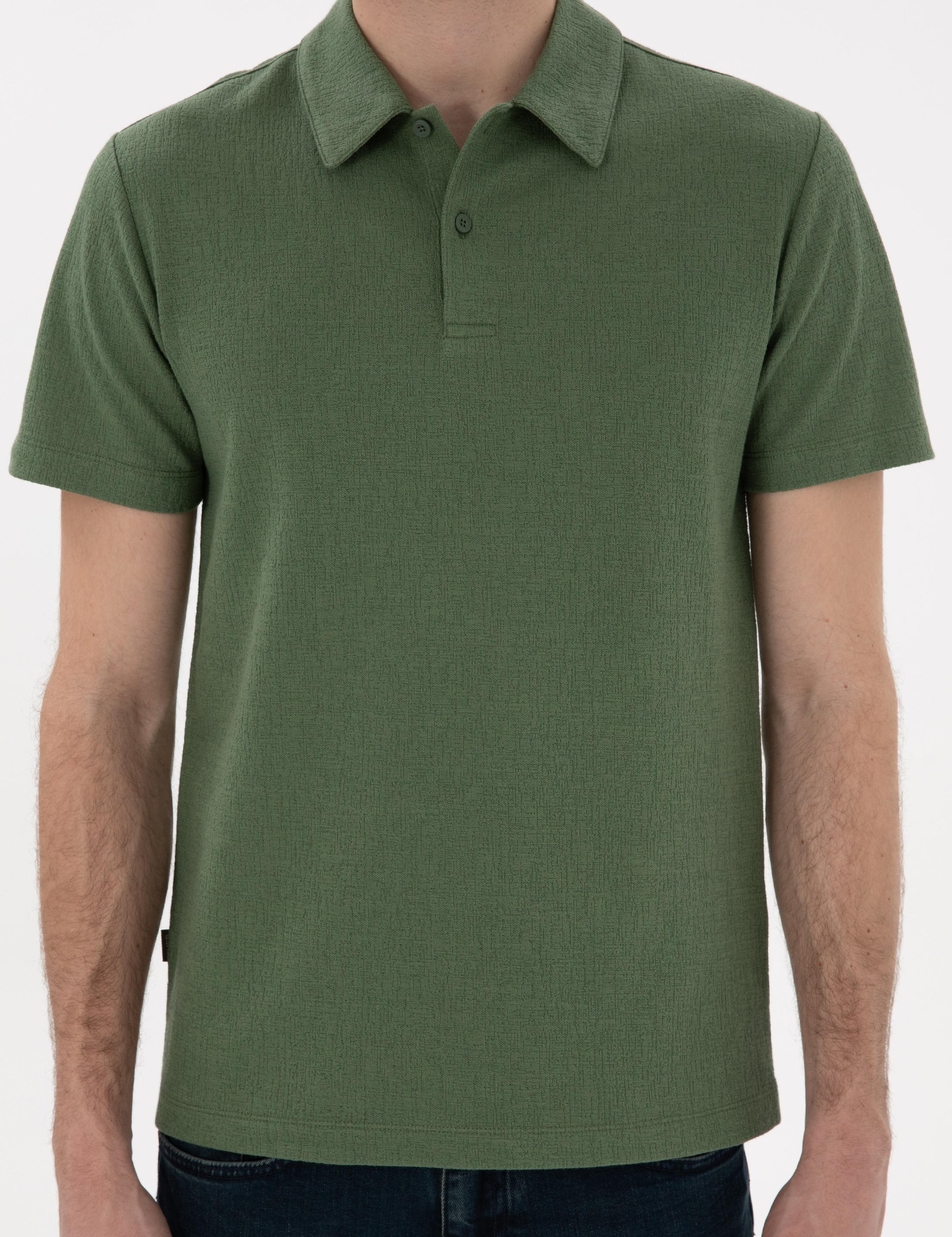 Haki Slim Fit Polo Yaka Tişört