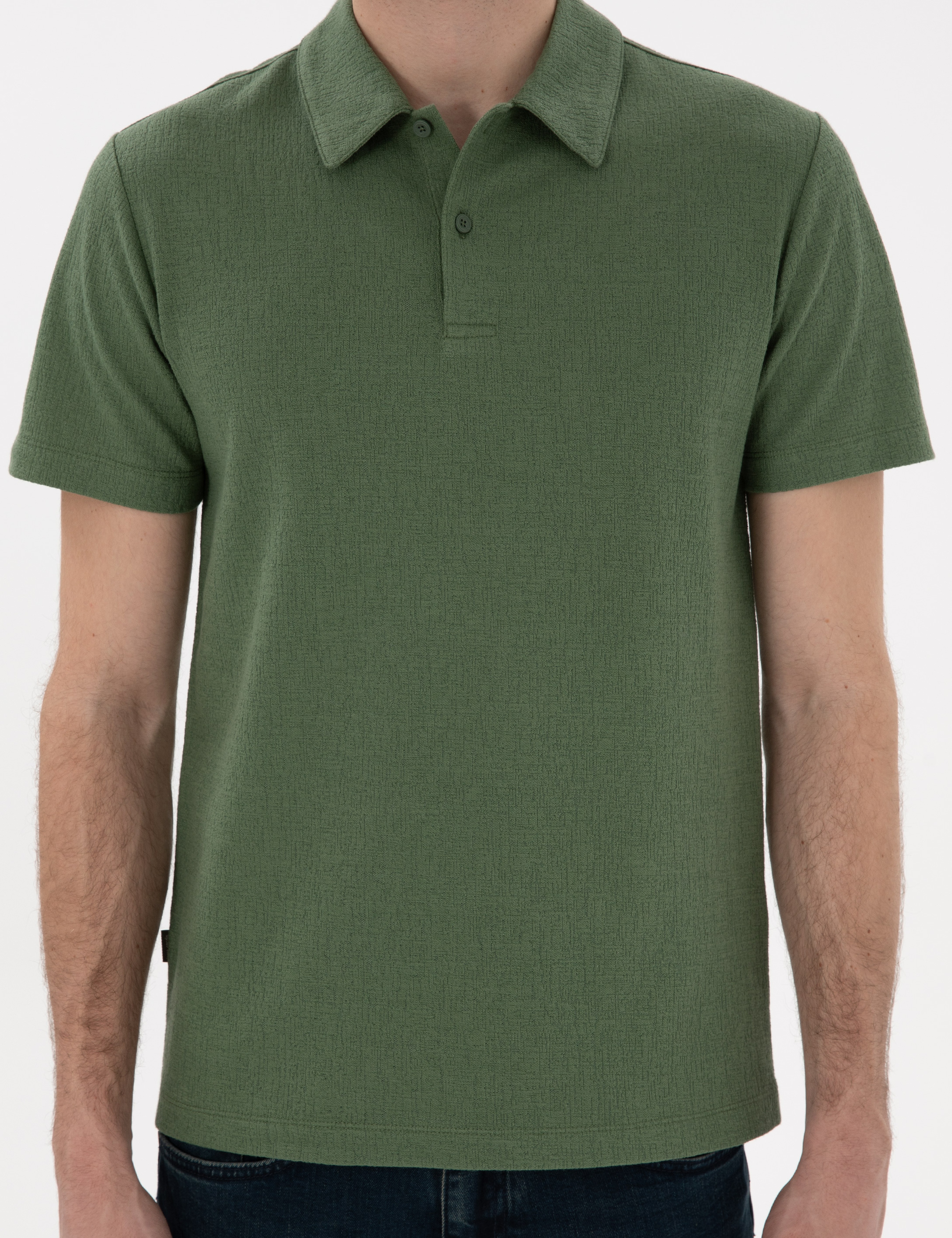 Haki Slim Fit Polo Yaka Tişört