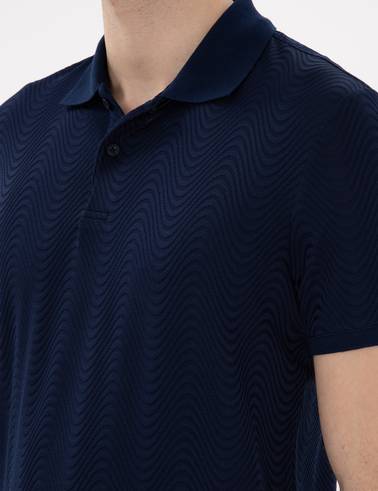 Lacivert Slim Fit Polo Yaka Tişört