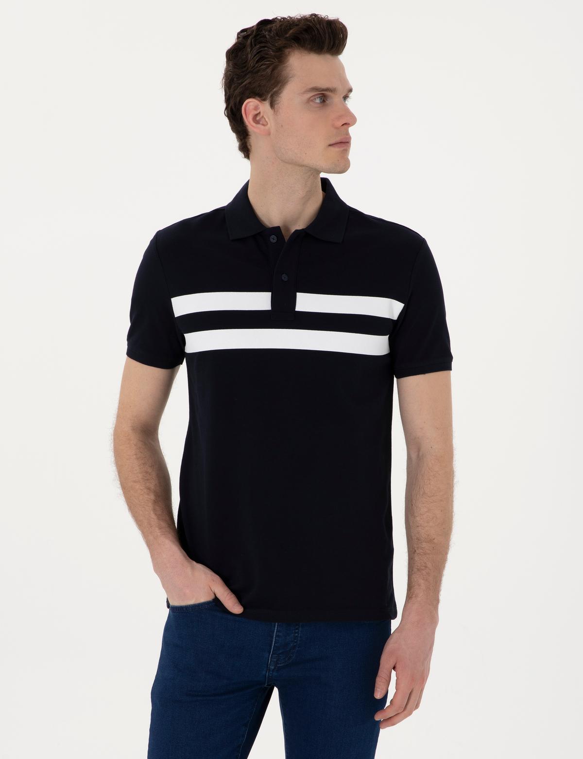 Lacivert Slim Fit Tişört