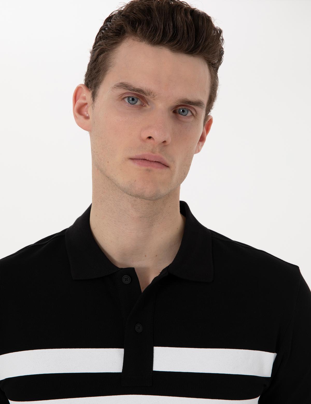 Siyah Slim Fit Tişört - 50310154010