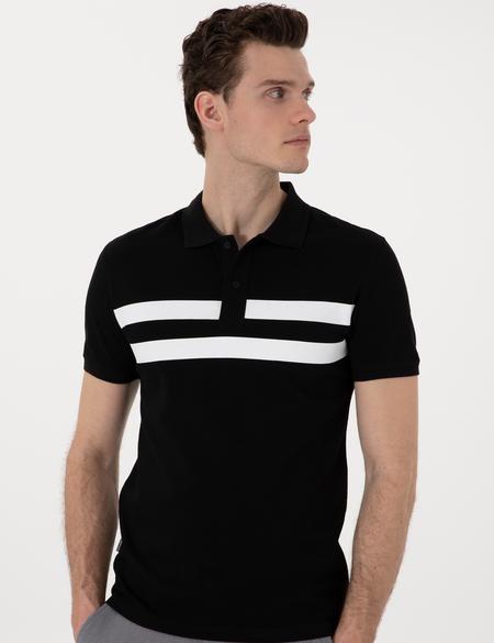 Siyah Slim Fit Tişört - 50310154010