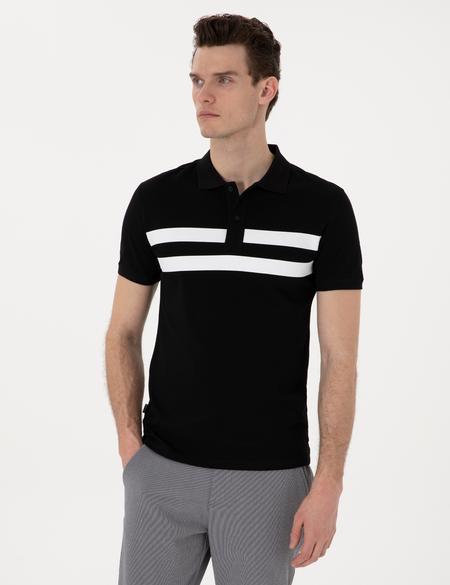 Siyah Slim Fit Tişört - 50310154010