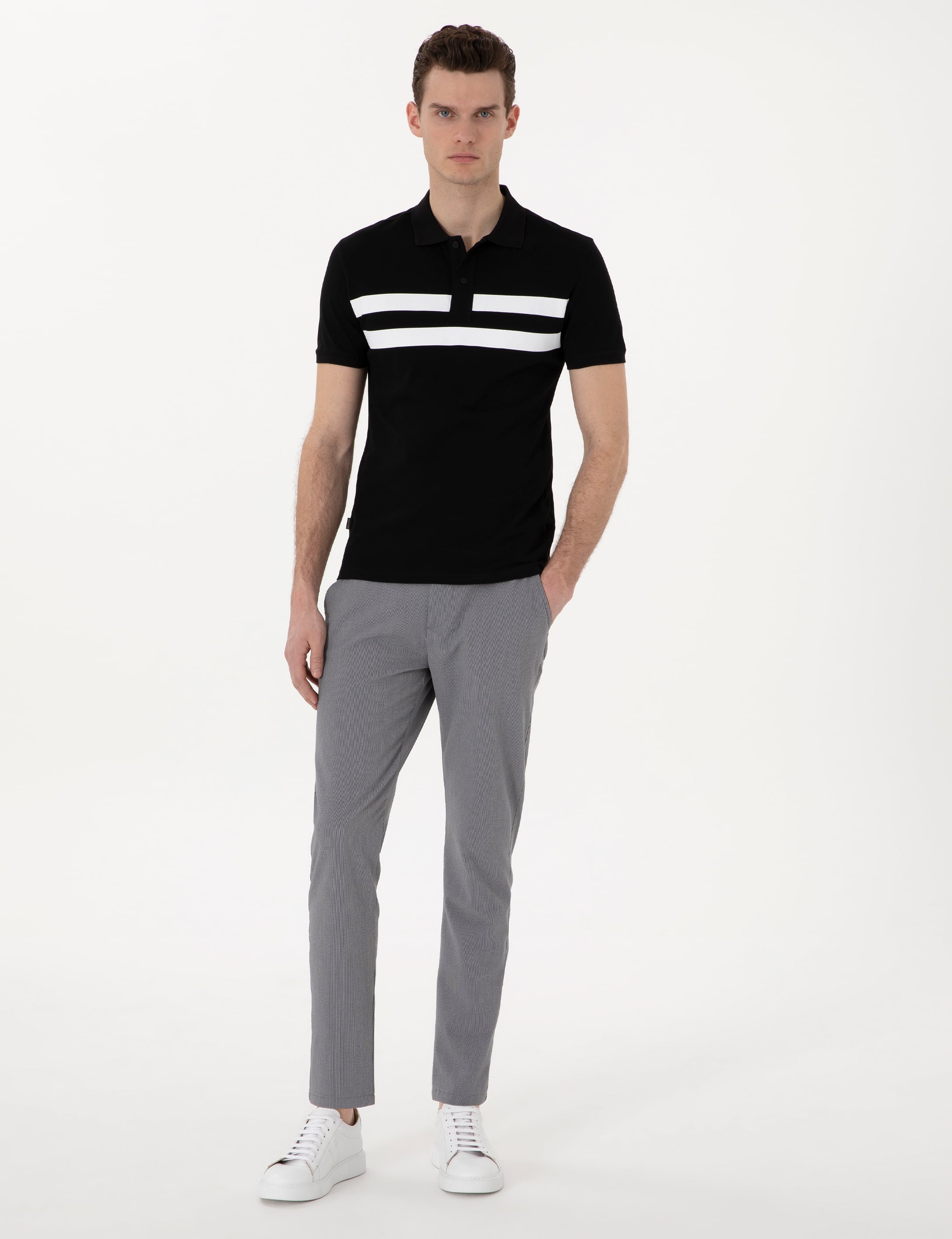 Siyah Slim Fit Tişört - 50310154010